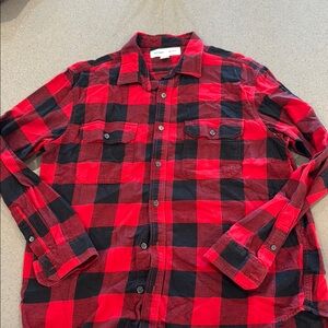Old Navy Red and Black Flannel Casual Shirt